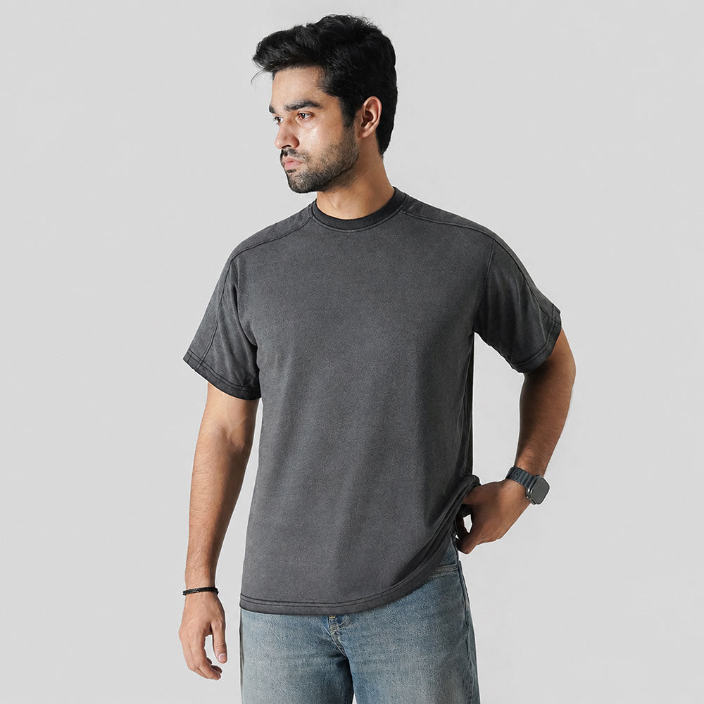 Wholesale Cotton Tshirt Oversize Acid Wash
